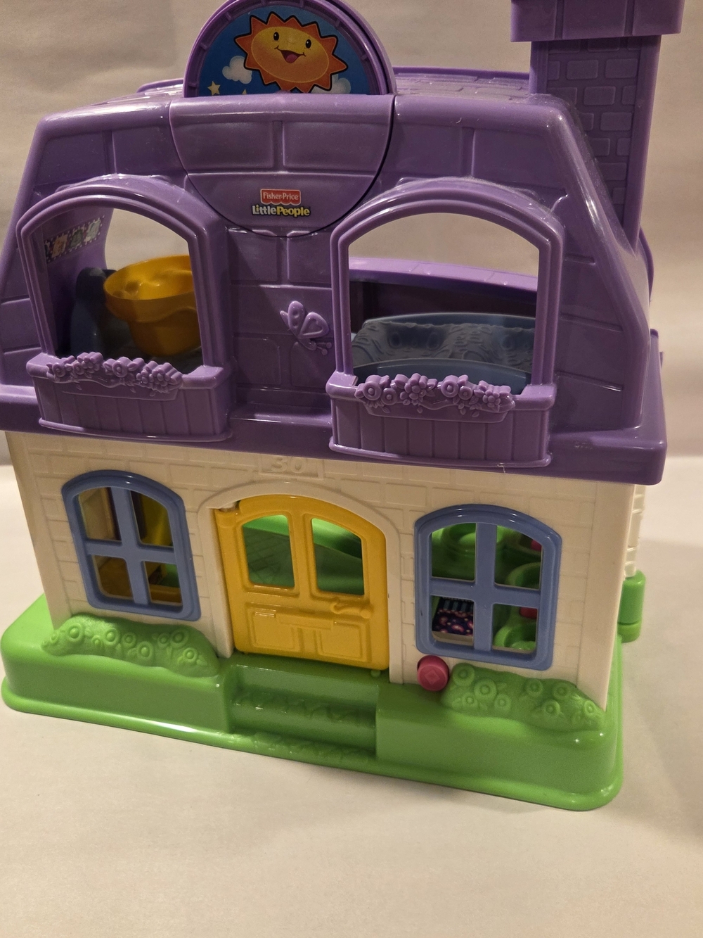 Fisher-Price Little People Happy Sounds Purple Roof Playhouse Sounds Work